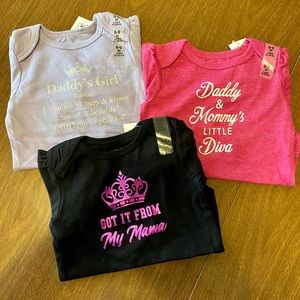 NWT Baby Girl Long Sleeve Onesie Bundle!